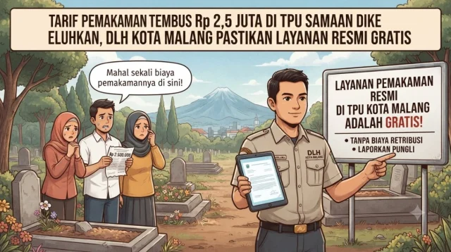 Tarif Pemakaman Tembus Rp 2,5 Juta Di Tpu Samaan Dikeluhkan, Dlh Kota Malang Pastikan Layanan Resmi Gratis