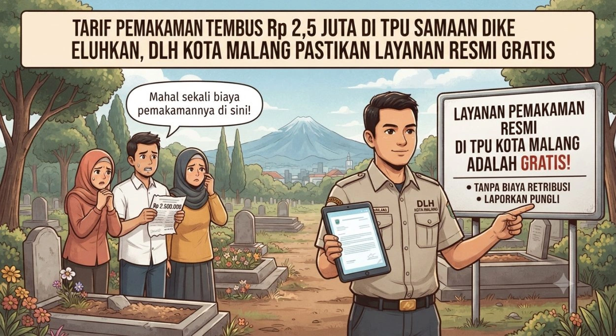 Tarif Pemakaman Tembus Rp 2,5 Juta Di Tpu Samaan Dikeluhkan, Dlh Kota Malang Pastikan Layanan Resmi Gratis