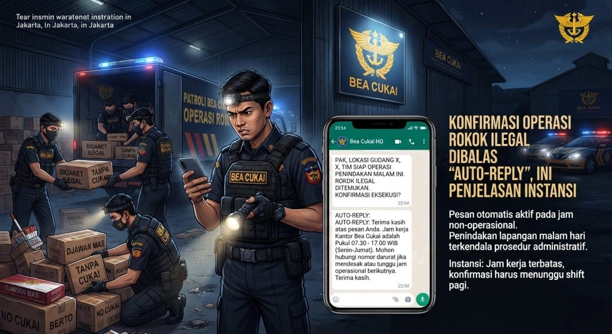 Konfirmasi Operasi Rokok Ilegal Malam Hari Dibalas 'Auto-Reply', Ini Penjelasan Instansi 